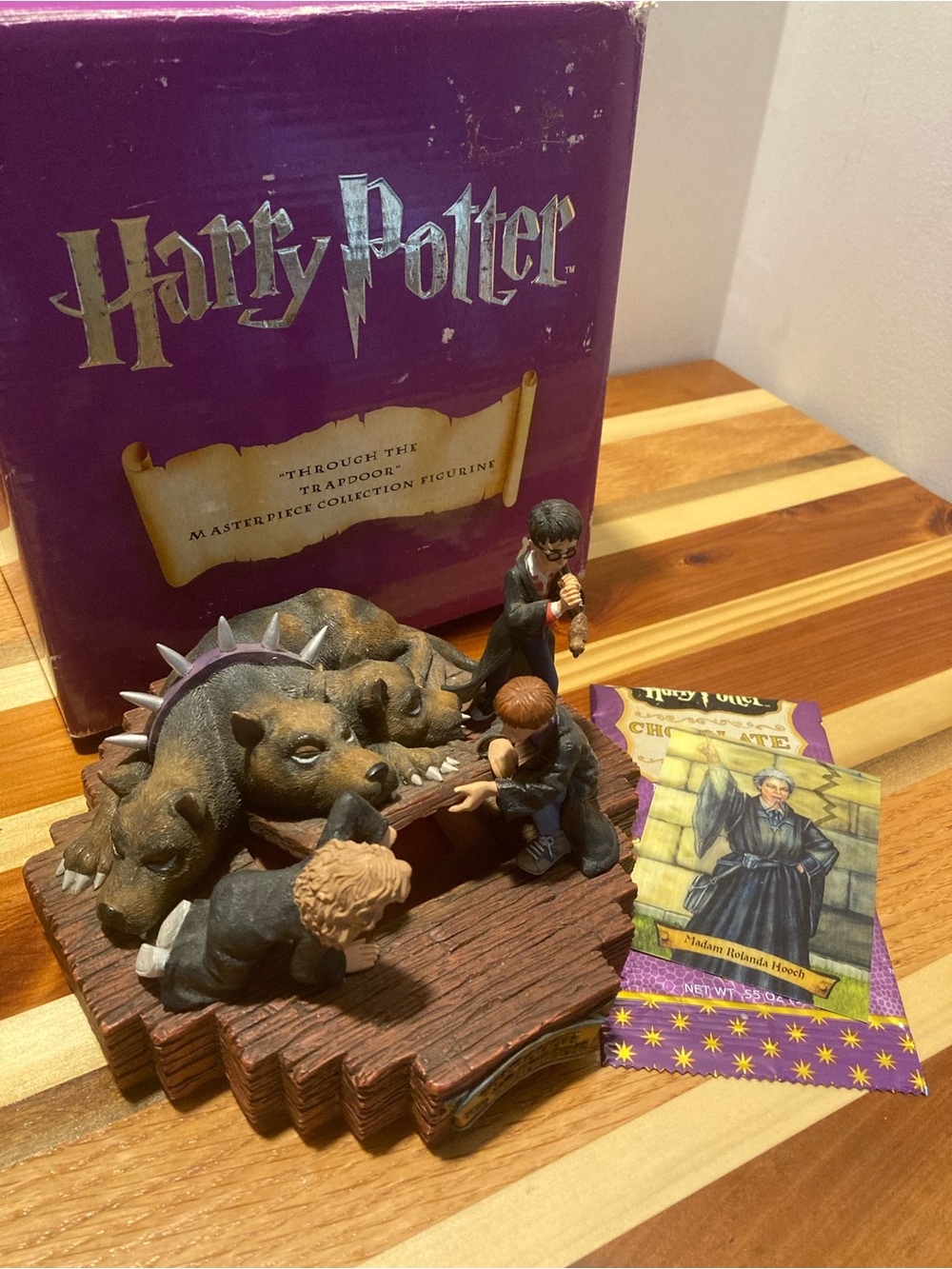 Harry Potter Through the Trapdoor Figurine w/ Chocolate Frog Card